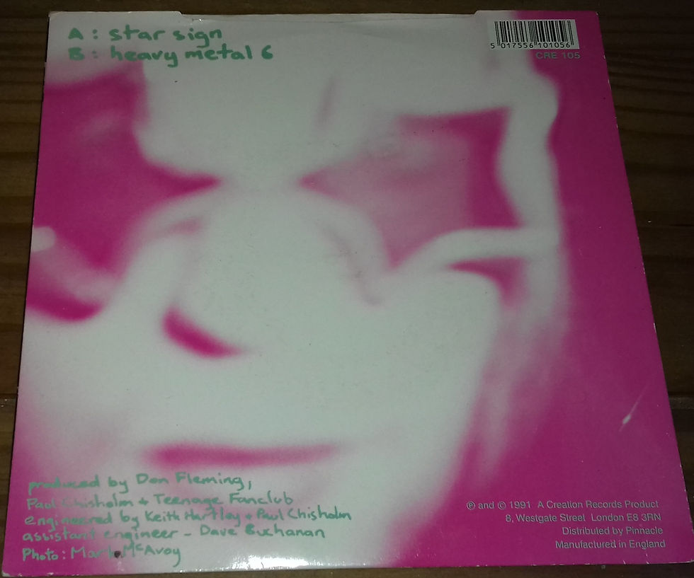 Miniatyrbild: Teenage Fanclub - Star Sign (7", Single) (Creation Records)