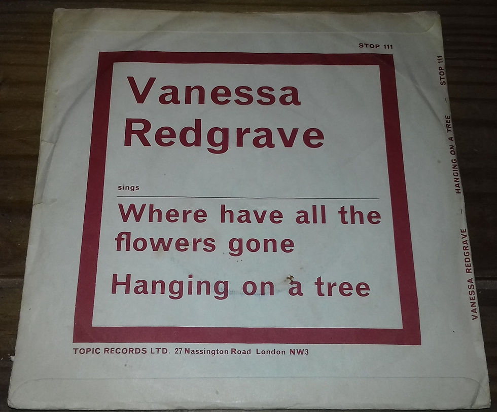 Miniature : Vanessa Redgrave - Hanging On A Tree / Where Have All The Flowers Gone (7", Sing