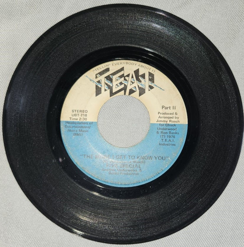 Five Special - The More I Get To Know You (7") (T.E.A.I. Industries, T.E.A.I. In