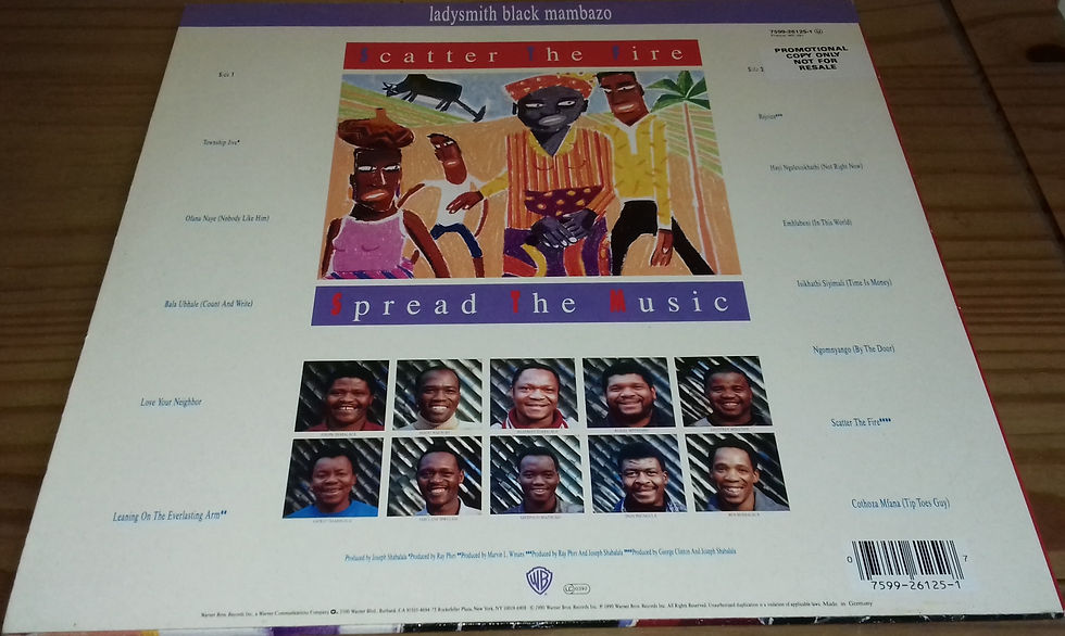 Miniature : Ladysmith Black Mambazo - Two Worlds One Heart (LP, Album) (Warner Bros. Records