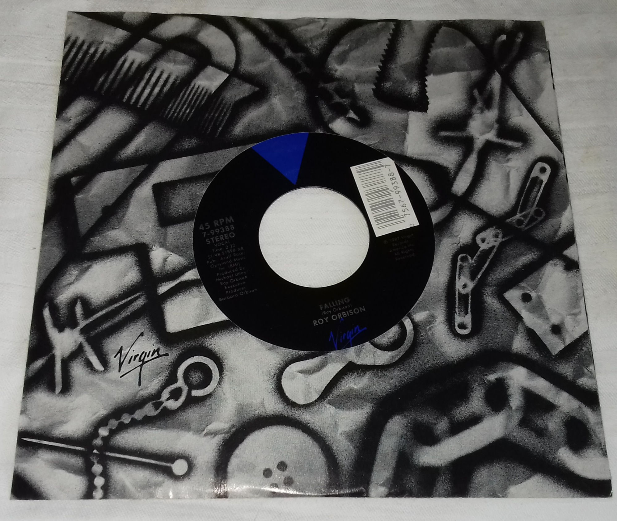 Roy Orbison, k.d. lang - Crying (7", All) (Virgin)