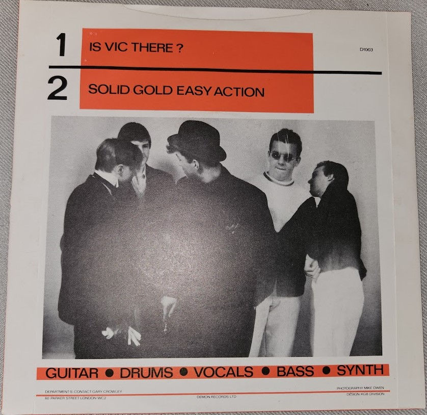 Miniature : Department S - Is Vic There? (7", Single) (Demon Records)