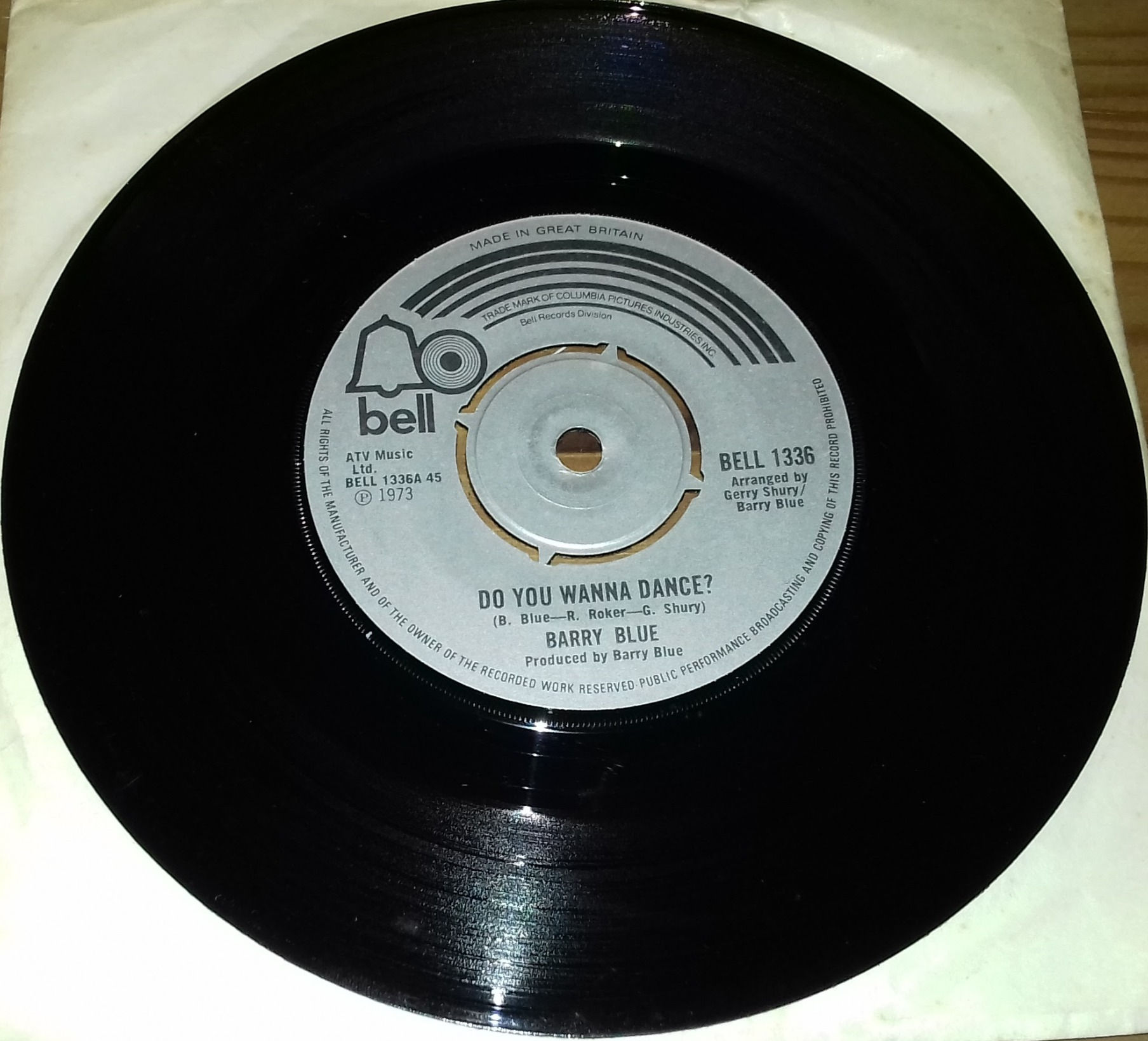Barry Blue - Do You Wanna Dance? (7") (Bell Records)