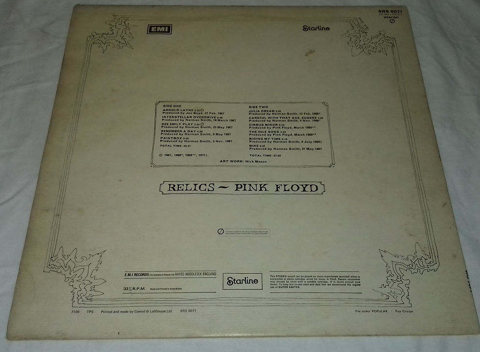 Thumbnail: Pink Floyd - Relics (LP, Comp, RE, Tex) (Starline, Starline)