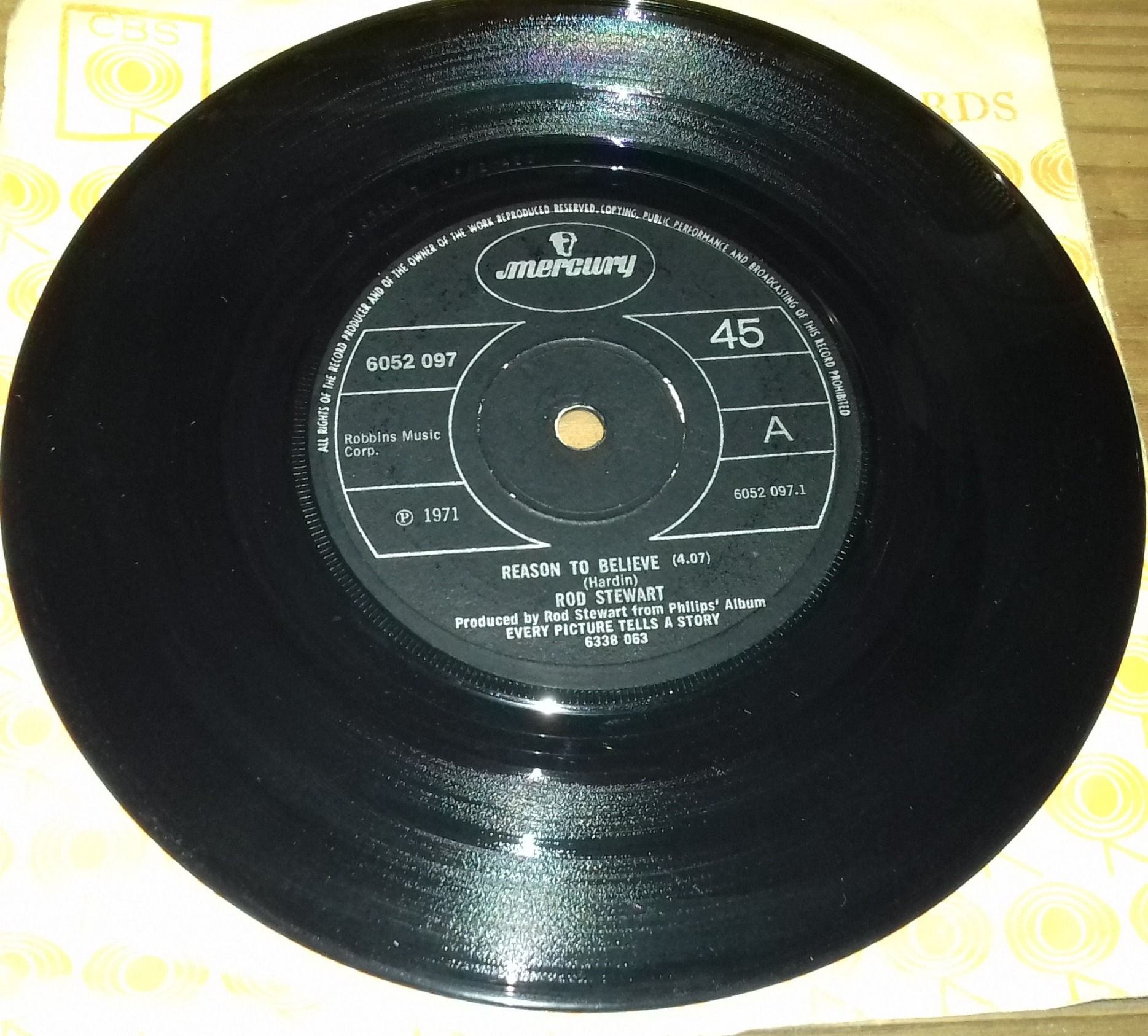 Rod Stewart - Reason To Believe (7", Single, Sol) (Mercury)