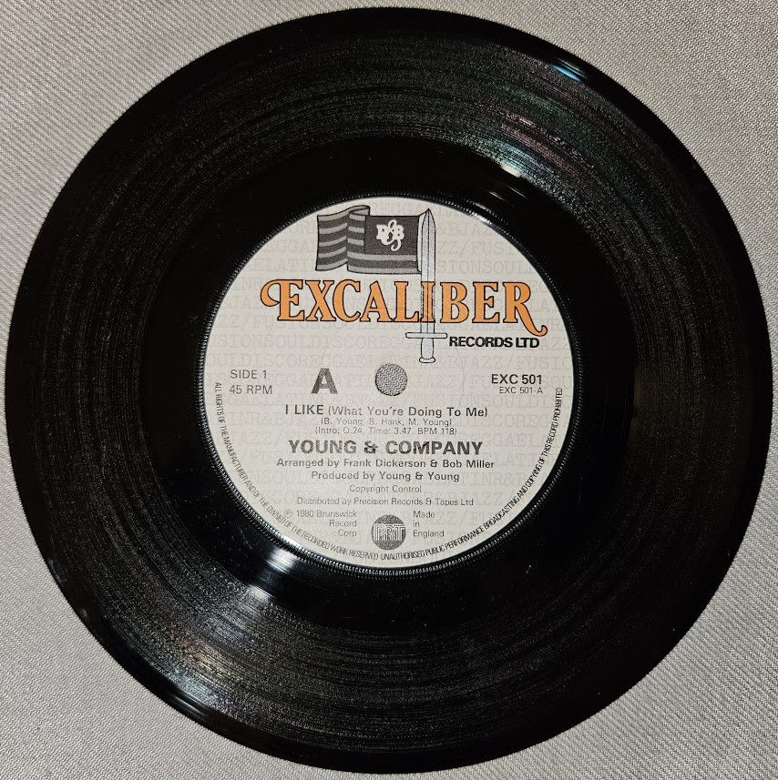Young & Company - I Like (What You're Doing To Me) (7", Sol) (Excaliber Records