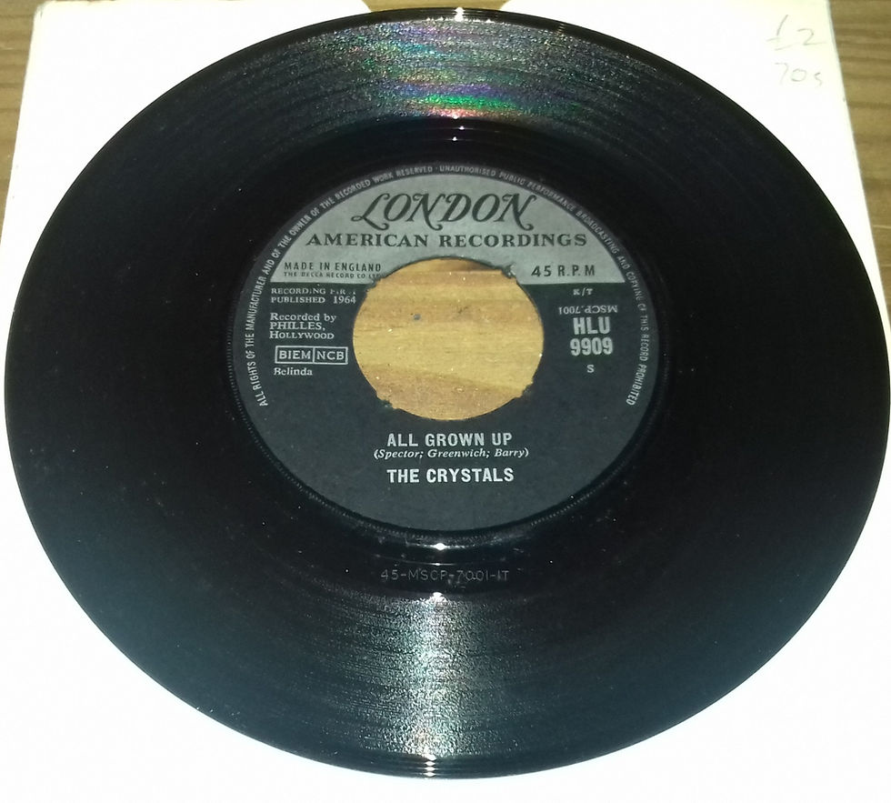 The Crystals - All Grown Up (7", Single) (London Records, London American Record
