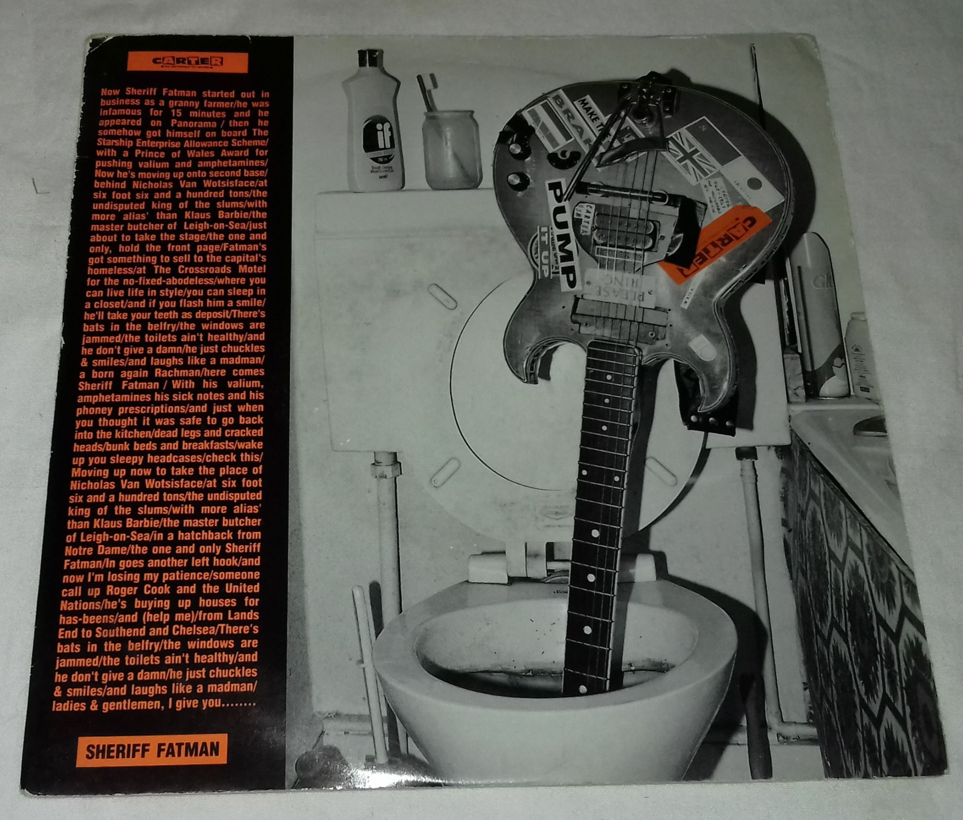 Carter The Unstoppable Sex Machine - Sheriff Fatman (7") (Big Cat, Big Cat)