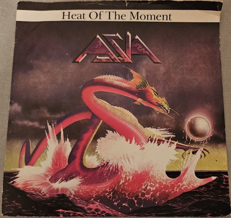 Asia - Heat Of The Moment (7", Promo) (Geffen Records)