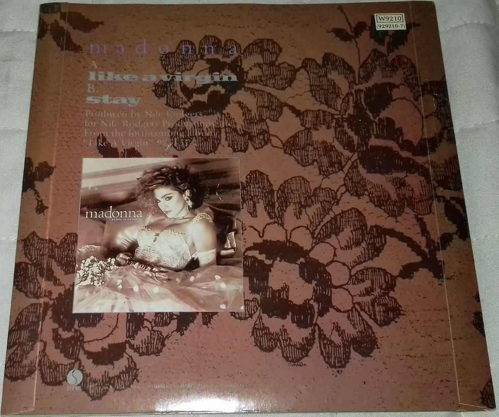 תמונה ממוזערת: Madonna - Like A Virgin / Stay (7", Single, Blu) (Sire, Sire, Sire)