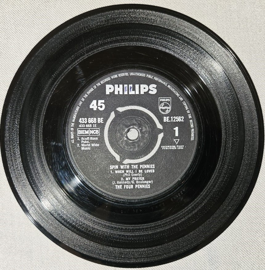 The Four Pennies - Spin With The Pennies (7", EP) (Philips)