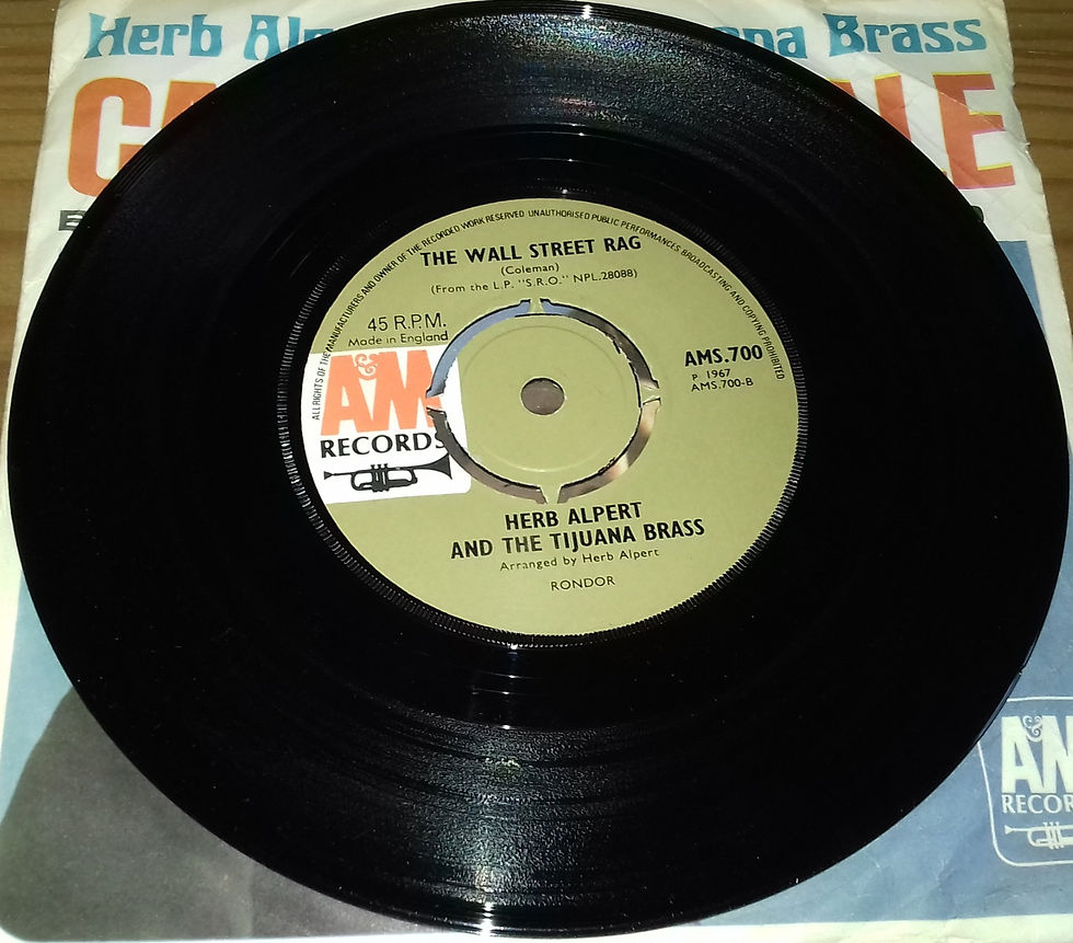 Miniature : Herb Alpert & The Tijuana Brass - Casino Royale / The Wall Street Rag (7", Singl