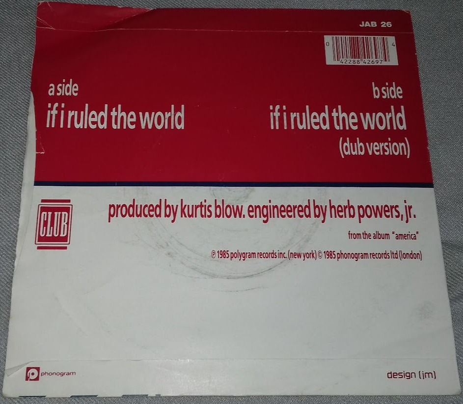 Miniaturbild: Kurtis Blow - If I Ruled The World (7", Single) (Club)