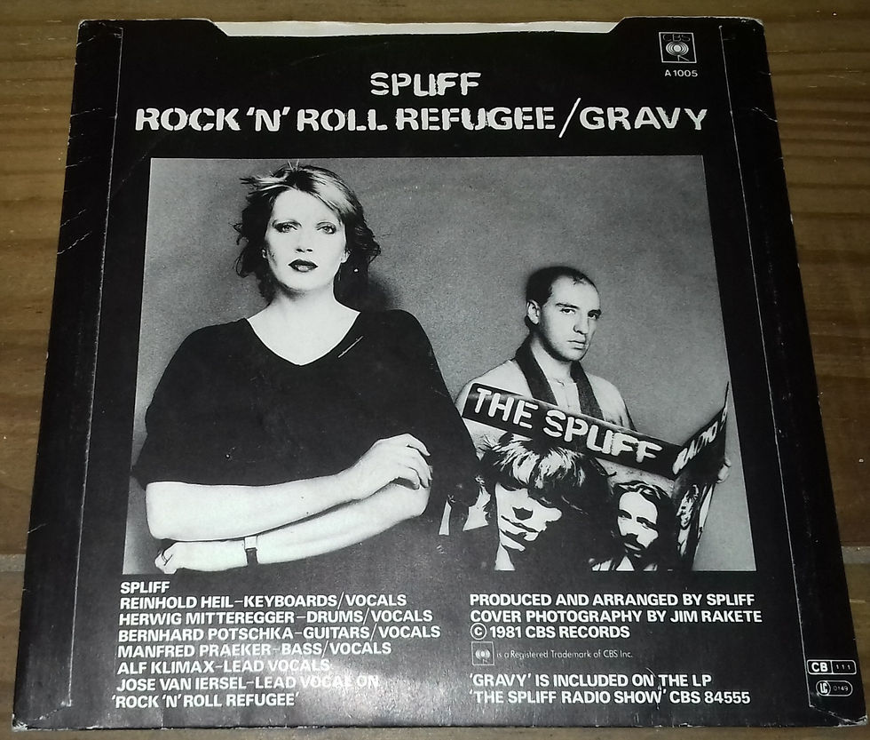 Thumbnail: Spliff - Rock 'n' Roll Refugee (7", Single) (CBS, CBS)