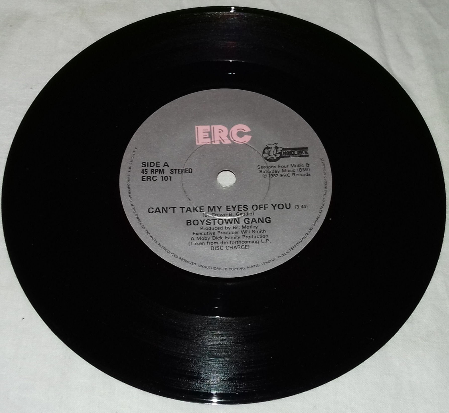 Boys Town Gang - Can't Take My Eyes Off You (7", Single) (ERC Records)