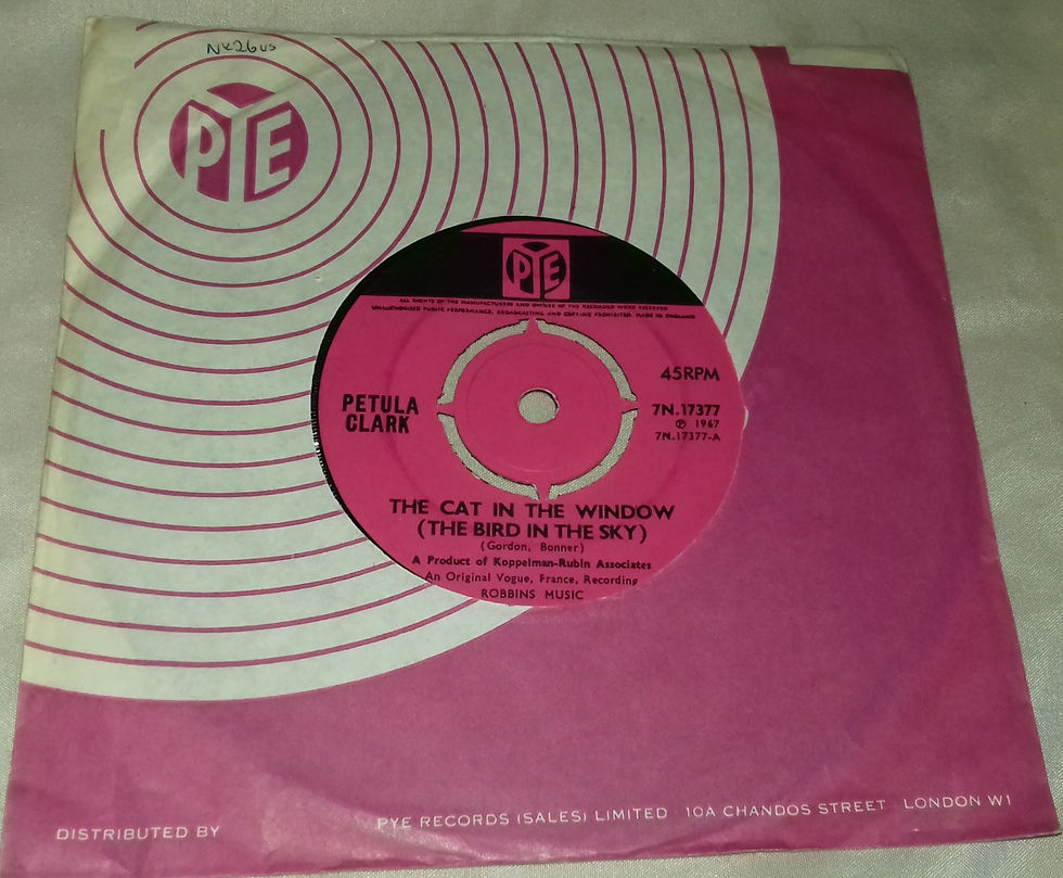 Petula Clark - The Cat In The Window (7", Single) (Pye Records)