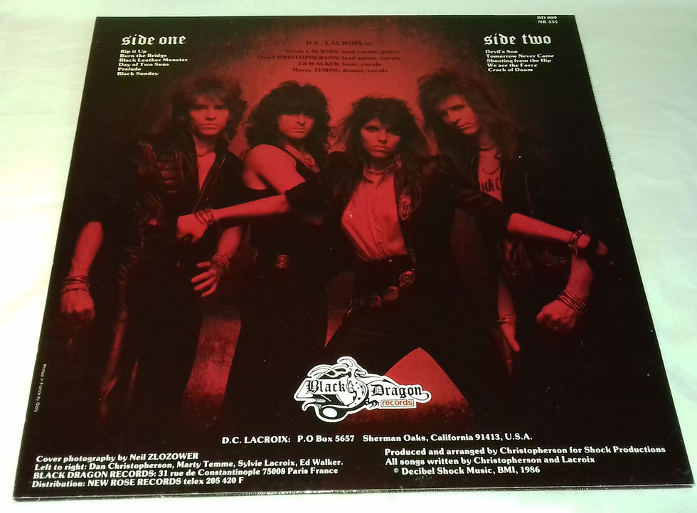 ภาพขนาดย่อ: D.C. Lacroix - Crack Of Doom (LP, Album) (Black Dragon Records)