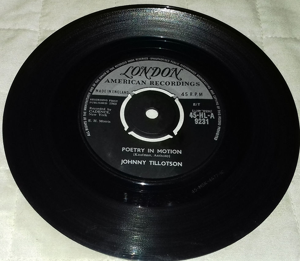 Johnny Tillotson - Poetry In Motion (7", Single) (London Records, London America