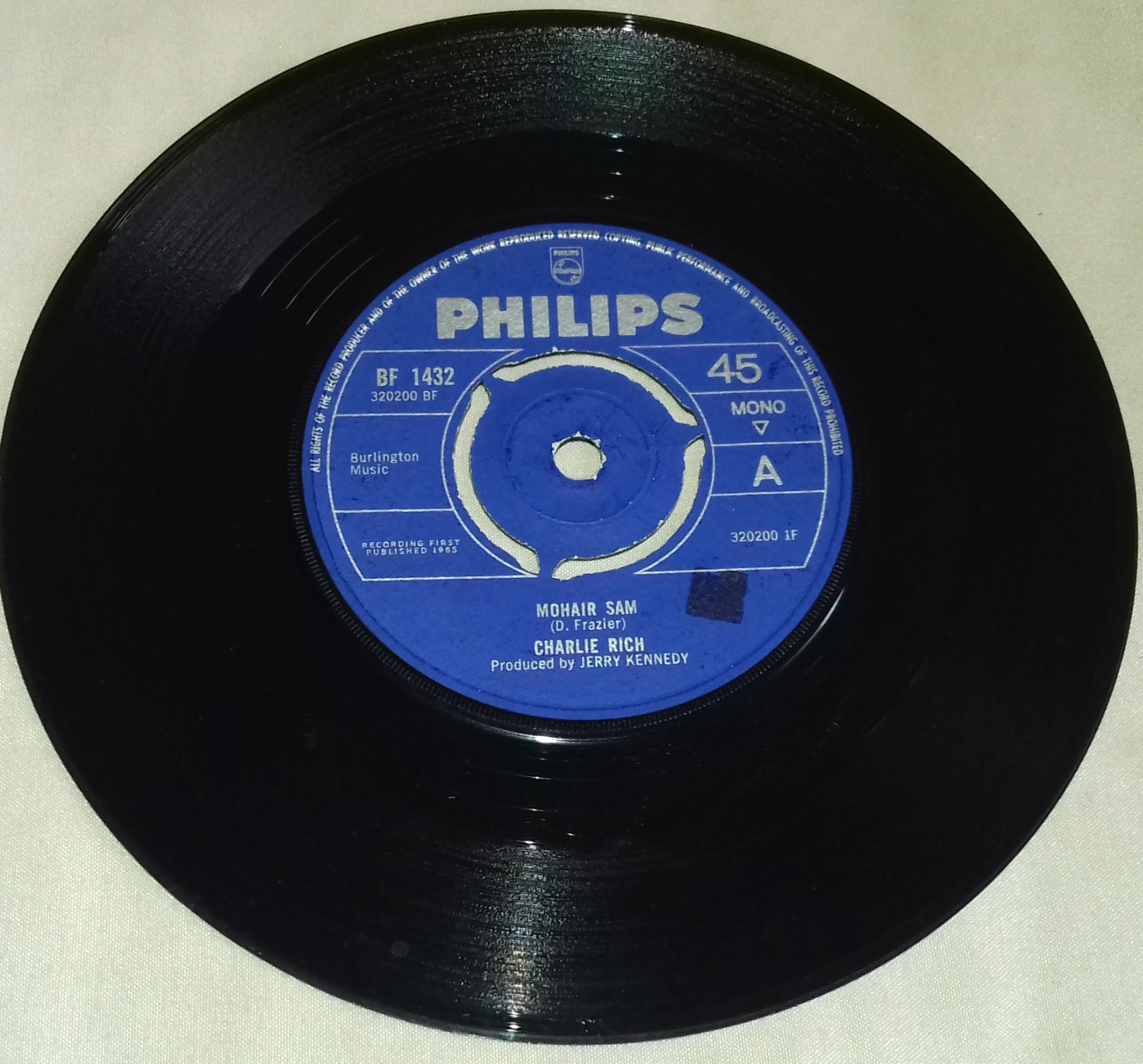 Charlie Rich - Mohair Sam (7", Single, Mono) (Philips, Philips)