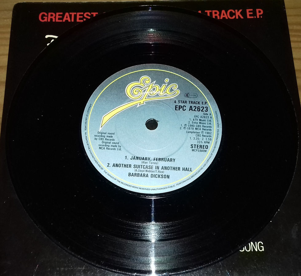 Thumbnail: Barbara Dickson - Greatest Original Hits - 4 Track E.P. (7", EP, Comp) (Epic, Ep