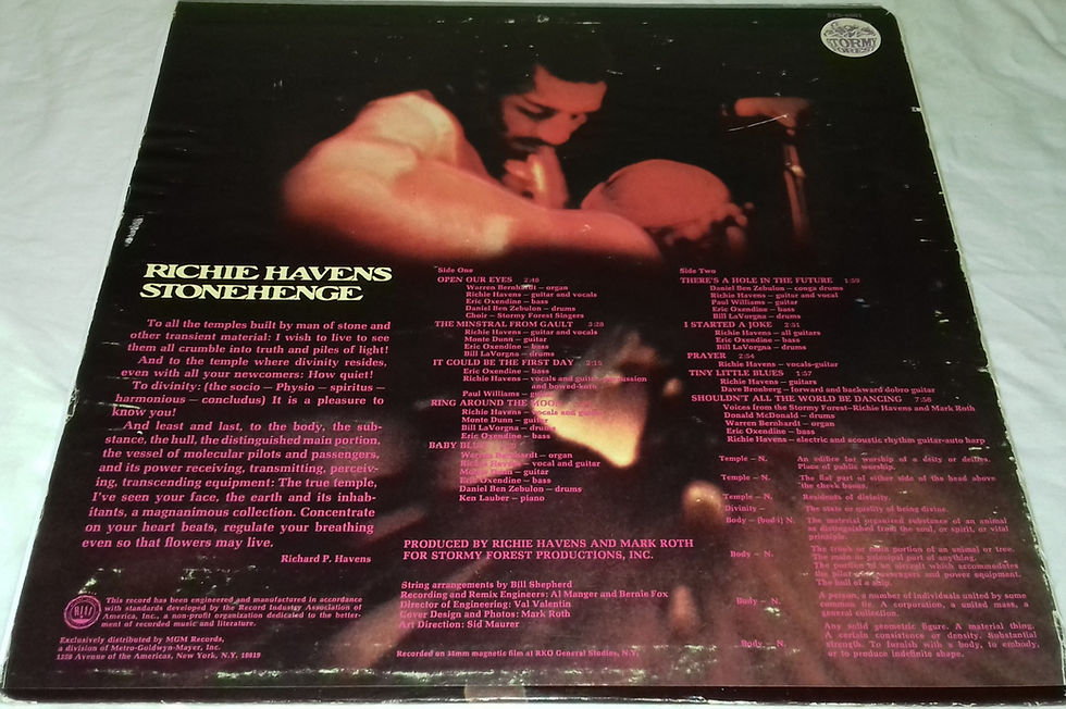 Miniature : Richie Havens - Stonehenge (LP, Album) (Stormy Forest)