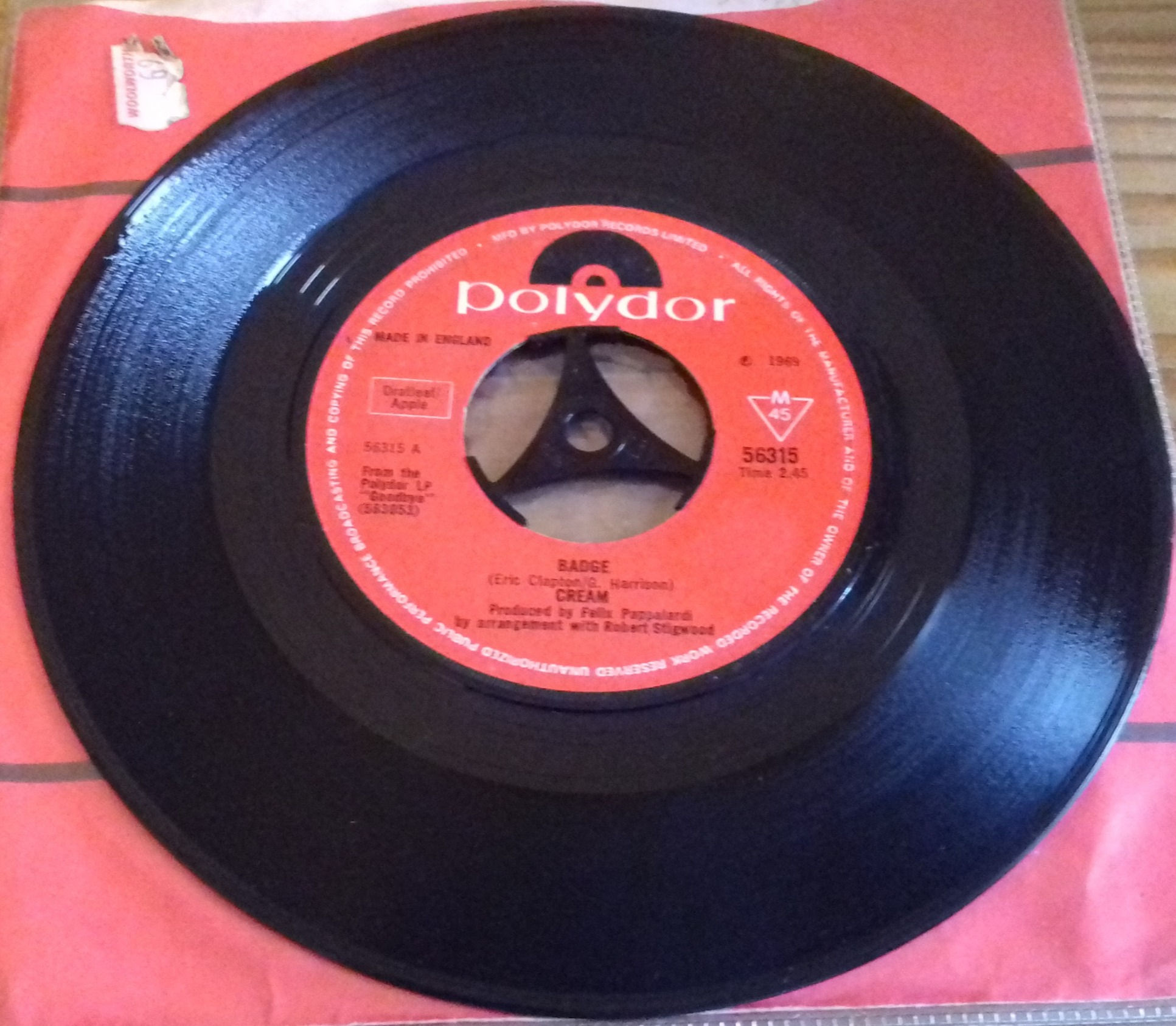 Cream - Badge (7") (Polydor)