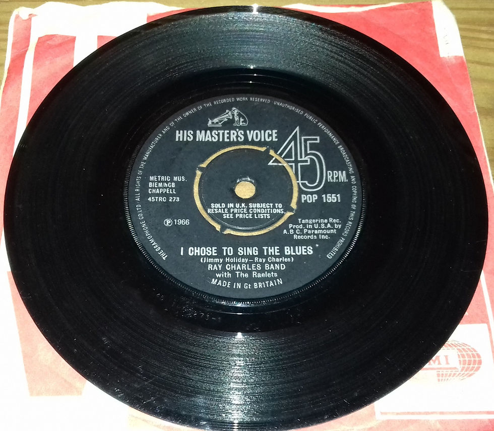 ภาพขนาดย่อ: Ray Charles Band* - I Chose To Sing The Blues (7") (His Master's Voice)