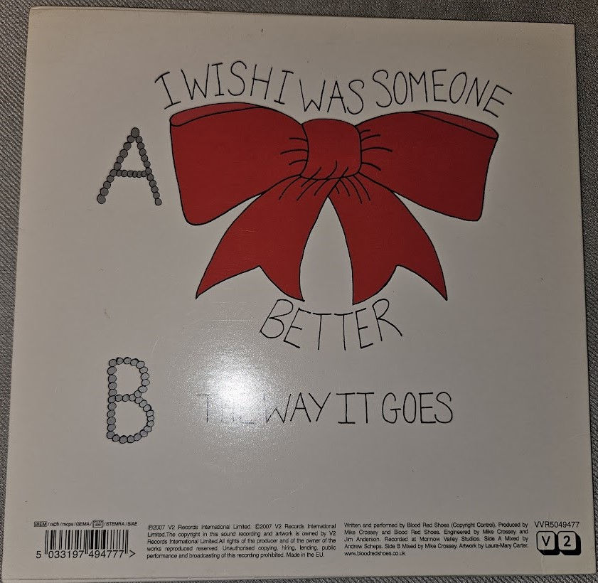 Pikkukuva: Blood Red Shoes - I Wish I Was Someone Better / The Way It Goes (7", Single, Ltd