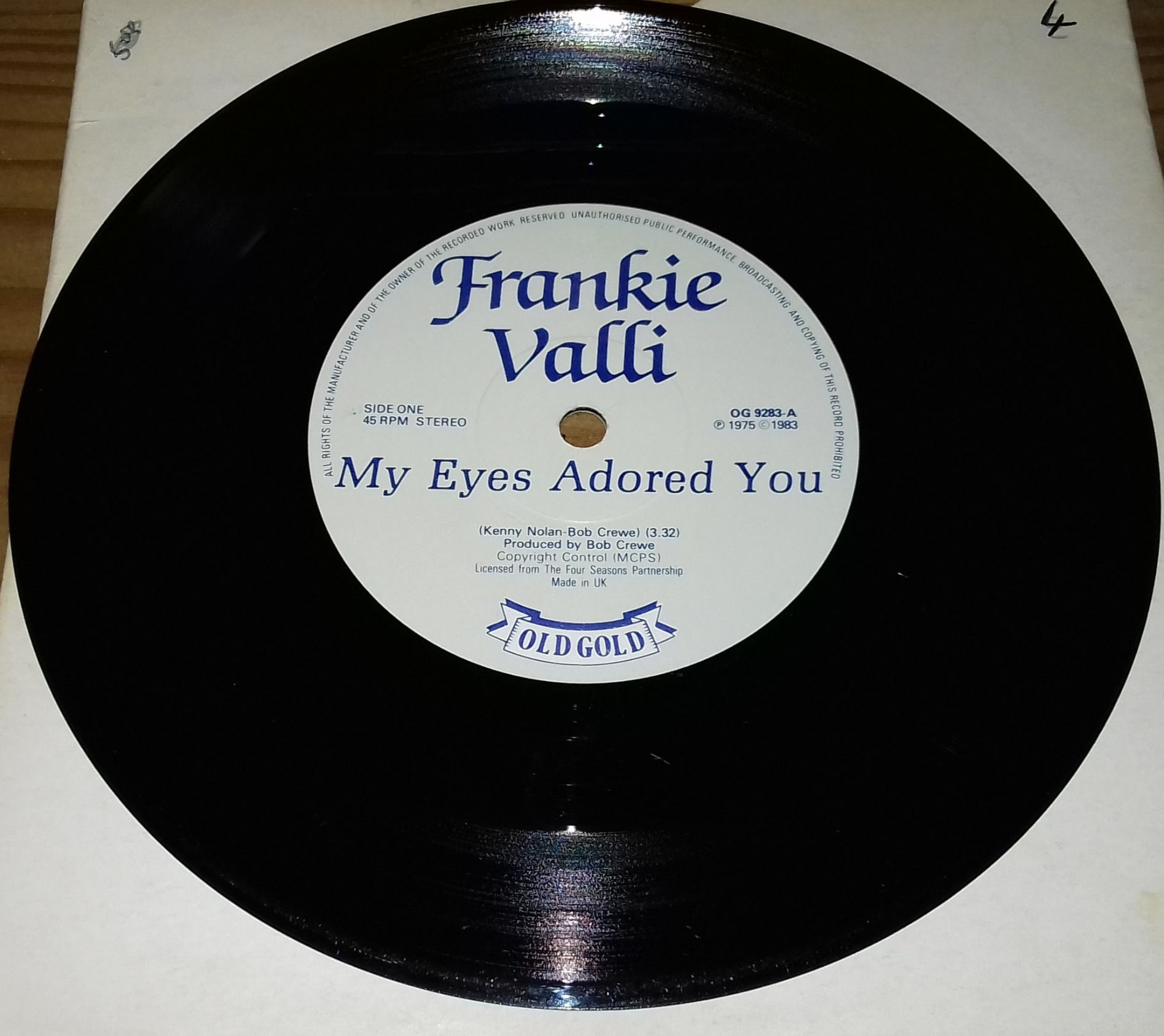 Frankie Valli - My Eyes Adored You / You're Ready Now (7", Single, RE) (Old Gold