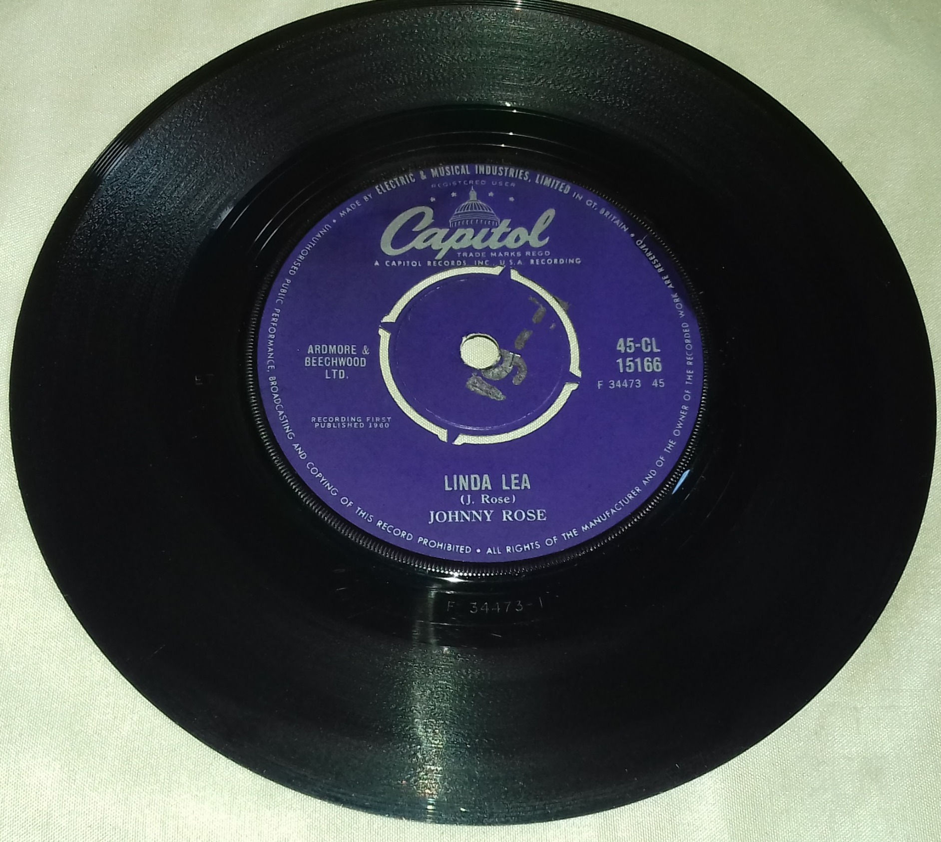 Johnny Rose - Linda Lea (7") (Capitol Records)