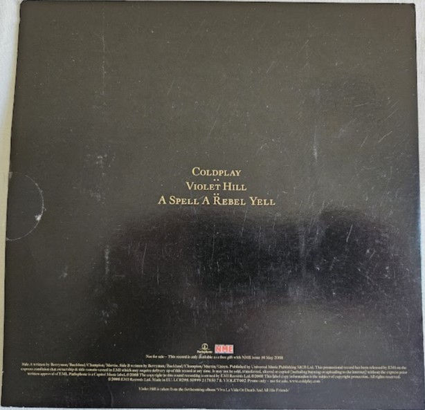 Thumbnail: Coldplay - Violet Hill (7", Single, Promo) (Parlophone, New Musical Express)