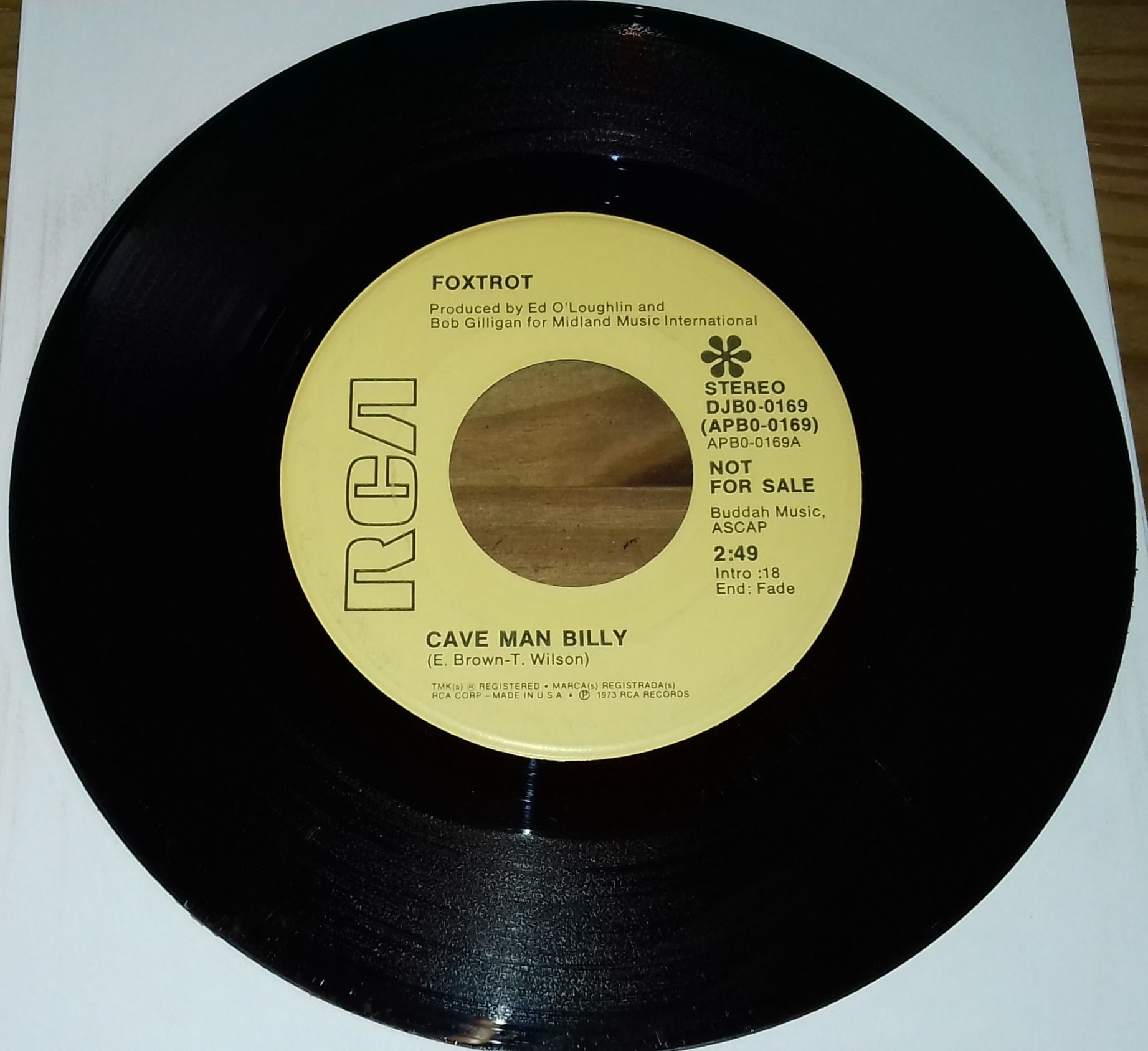 Foxtrot - Cave Man Billy (7", Single, Promo) (RCA)