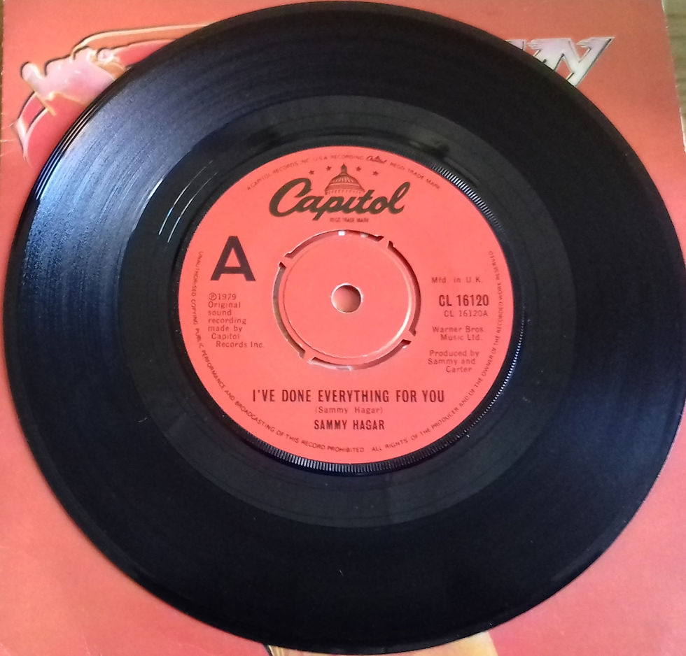 ภาพขนาดย่อ: Sammy Hagar - I've Done Everything For You (7", Single) (Capitol Records)