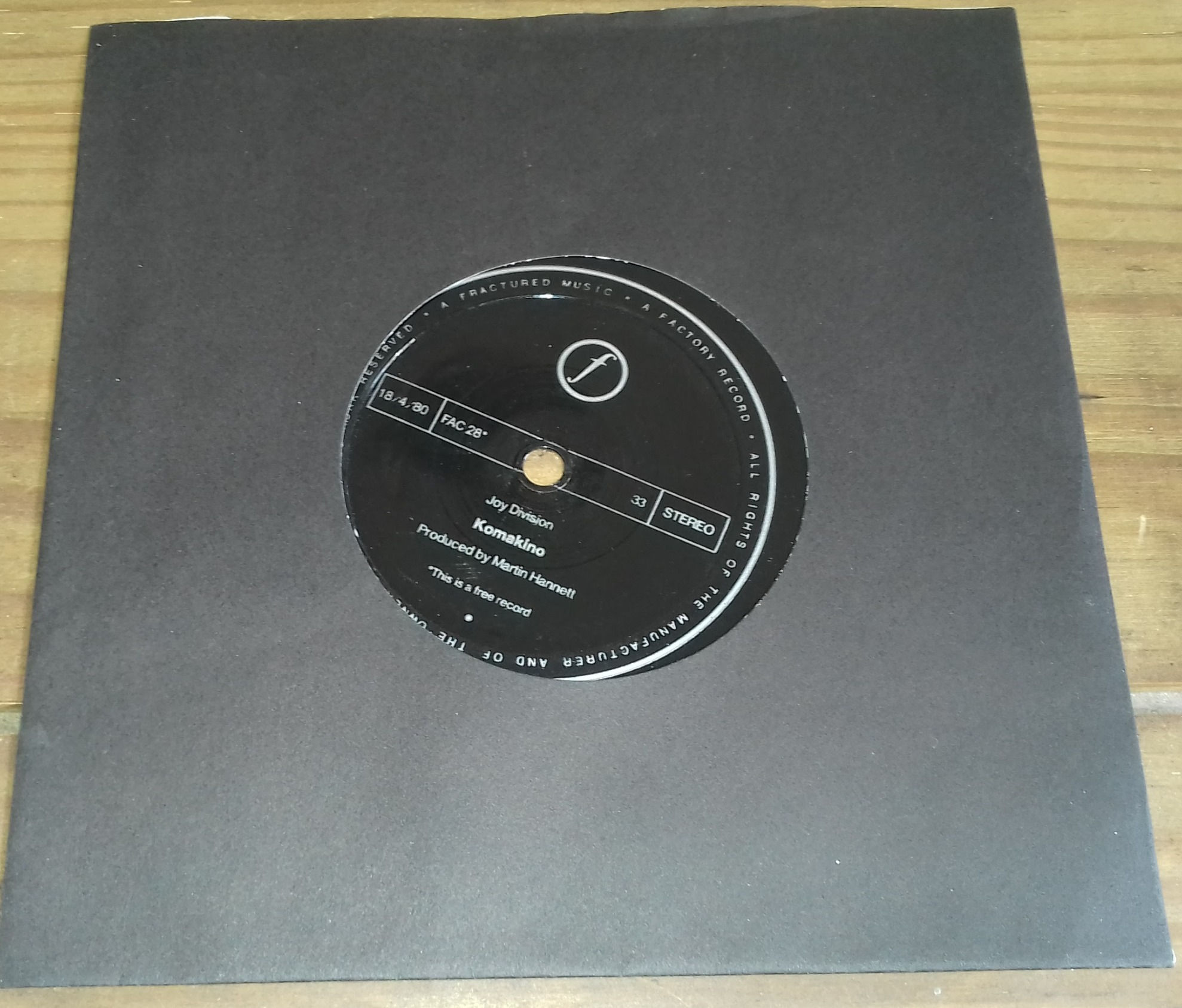 Joy Division - Komakino (Flexi, 7", Single) (Factory)