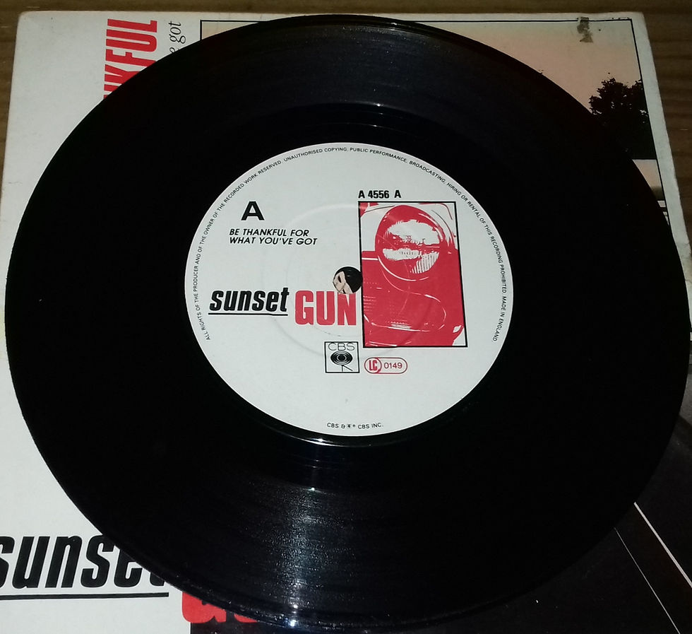 ภาพขนาดย่อ: Sunset Gun - Be Thankful (For What You've Got) (7") (CBS)