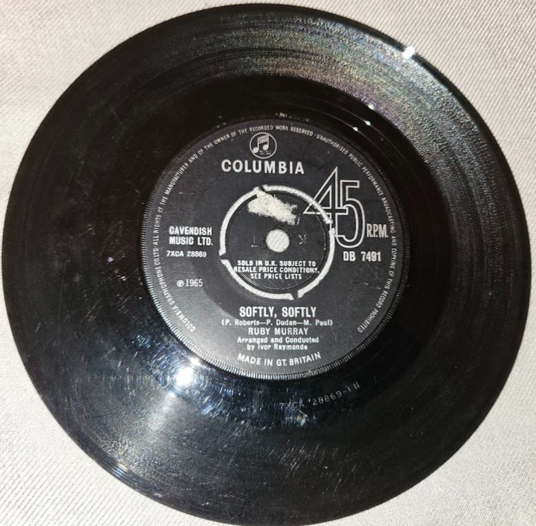 Ruby Murray - Softly Softly (7") (Columbia)