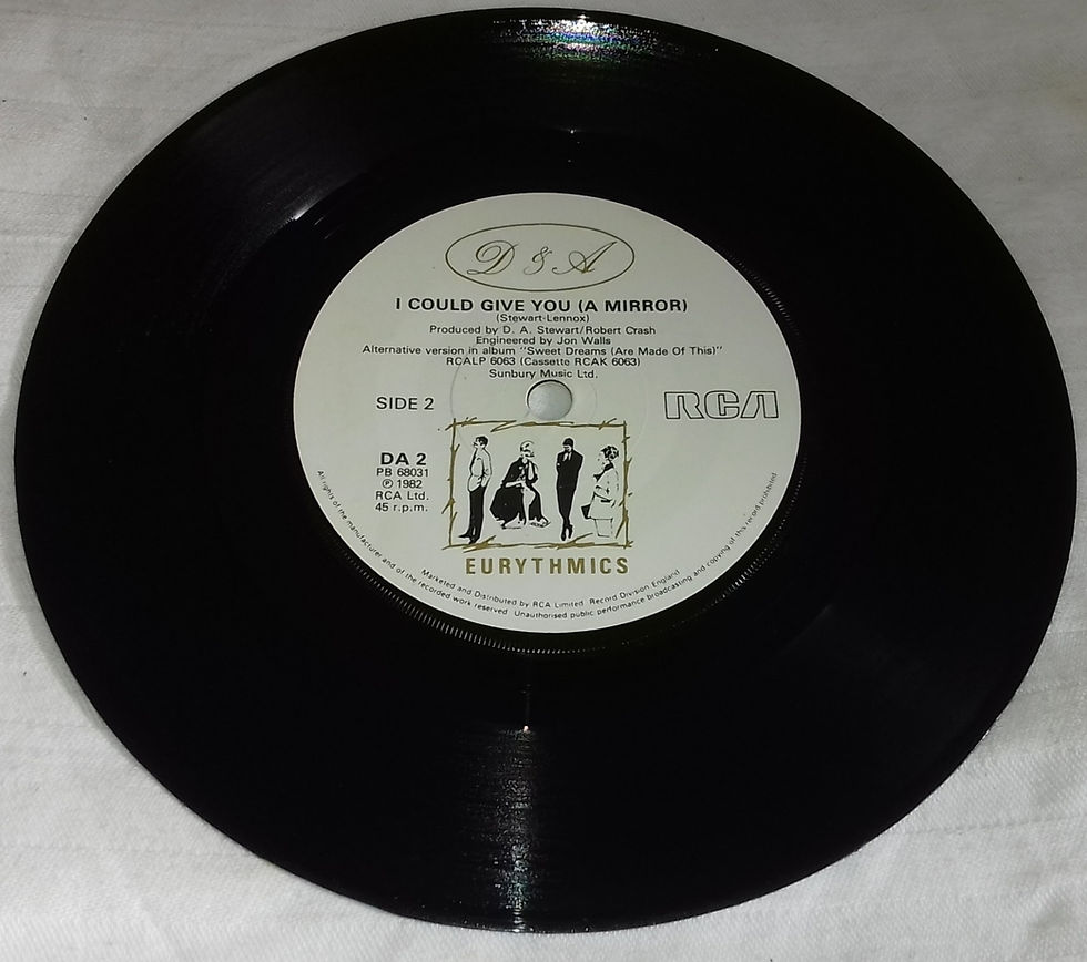 Miniature : Eurythmics - Sweet Dreams (Are Made Of This) (7", Single, Sol) (RCA, RCA)