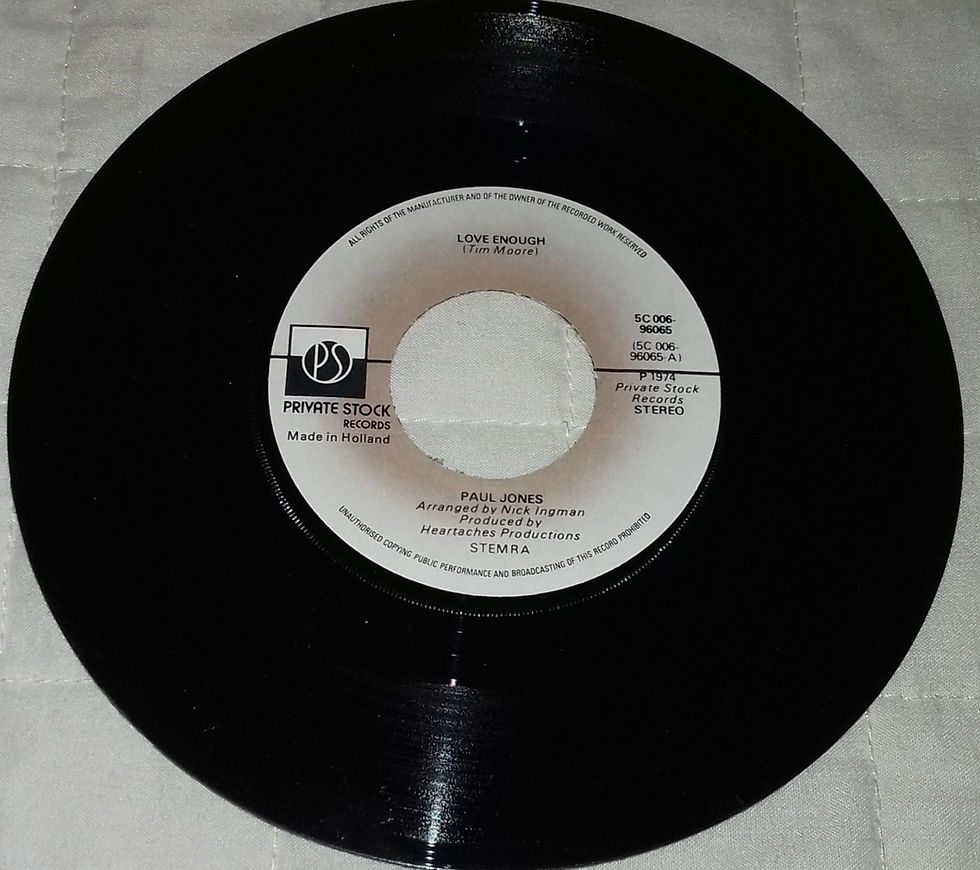 Thumbnail: Paul Jones - Love Enough (7", Single) (Private Stock)