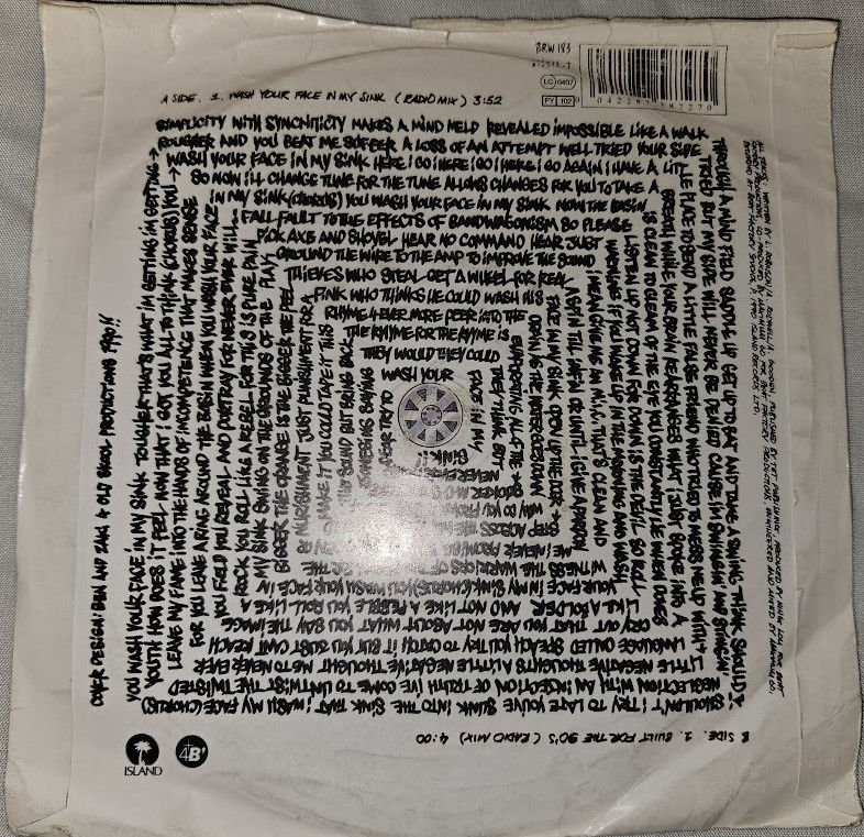 Miniaturbild: Dream Warriors - Wash Your Face In My Sink (7", Single, Sil) (4th & Broadway, 4t