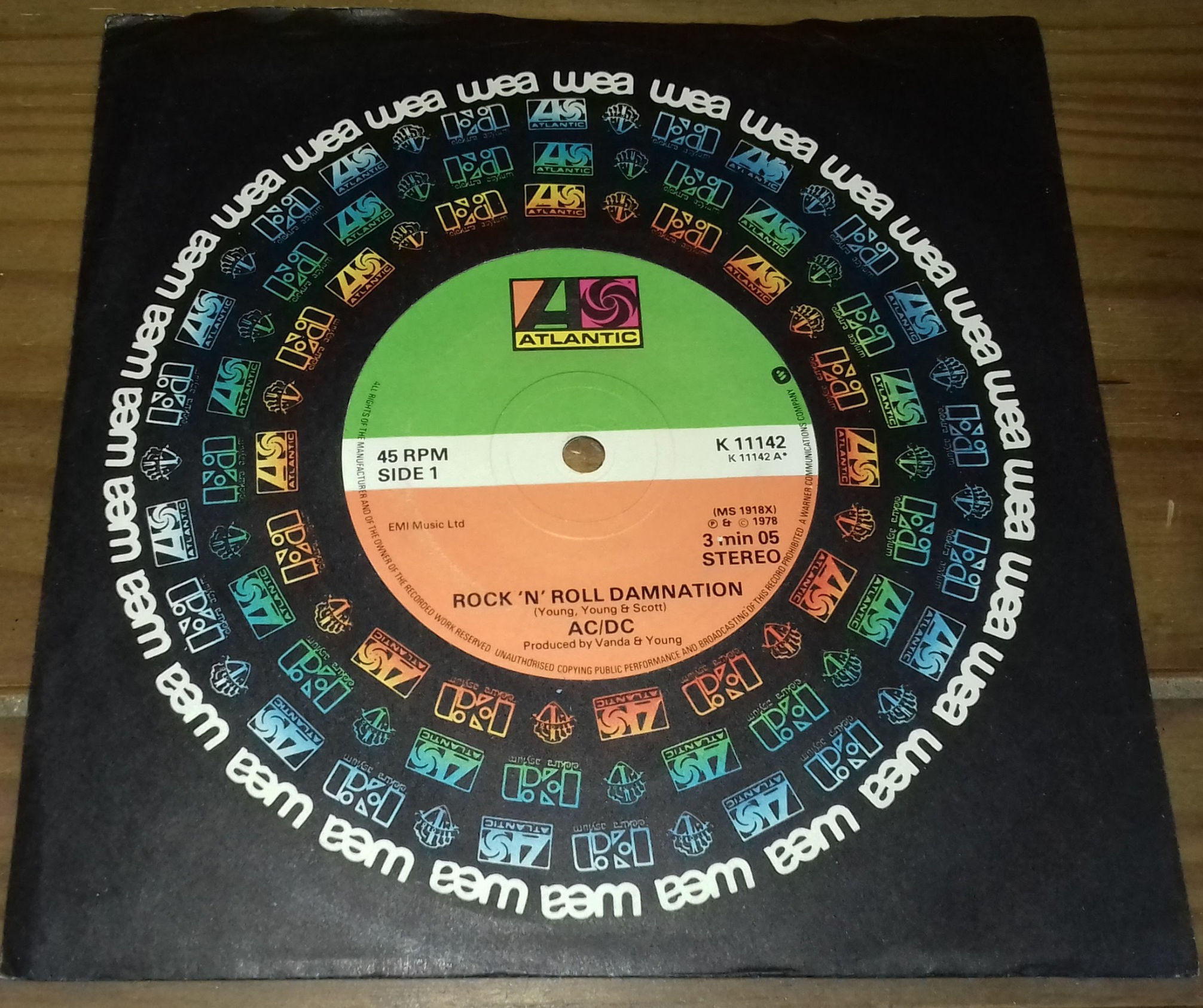 AC/DC - Rock 'N' Roll Damnation (7", Single, RP) (Atlantic, Atlantic)