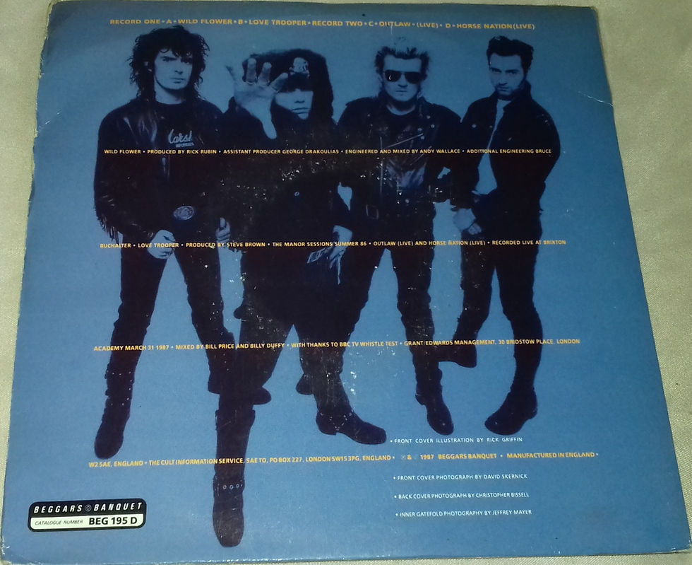 Miniatura: The Cult - Wild Flower (2x7", Single, Gat) (Beggars Banquet)