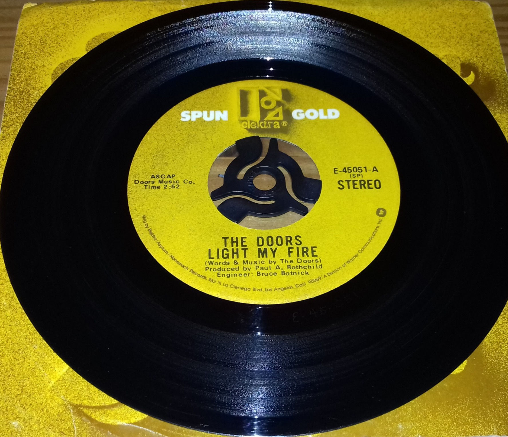 The Doors - Light My Fire / Love Me Two Times (7", Single, RE, Spe) (Elektra)