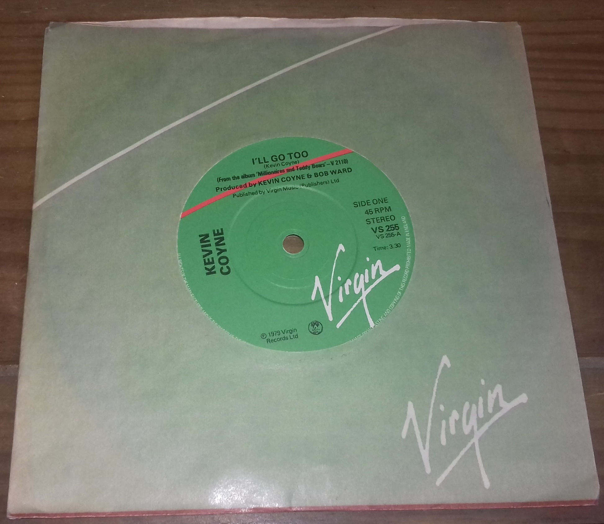 Kevin Coyne - I'll Go Too (7", Single, Gre) (Virgin)