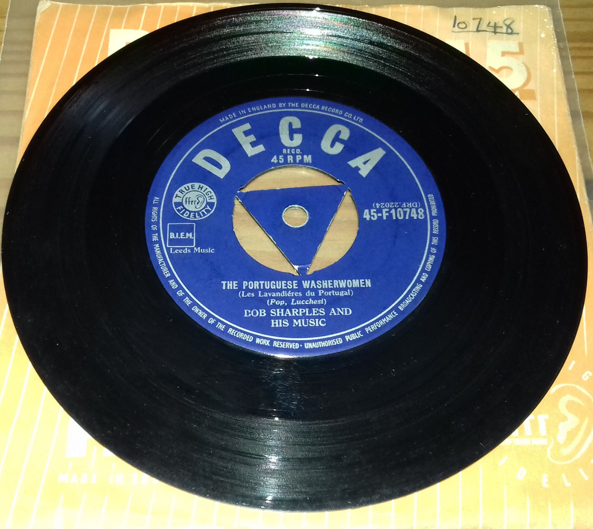 Bob Sharples And His Music - The Portuguese Washerwoman / Sadie's Shawl (7", Sin