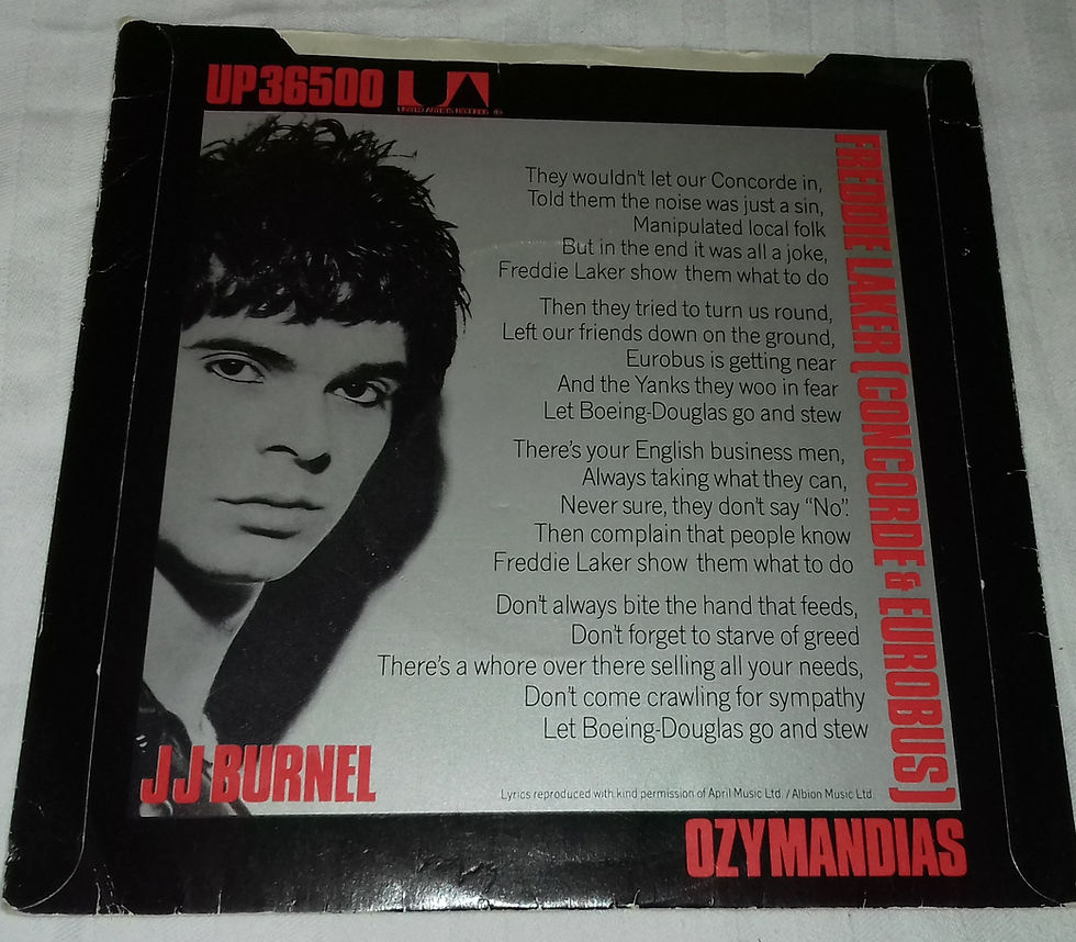 Thumbnail: JJ Burnel* - Freddie Laker (Concorde & Eurobus) (7", Single) (United Artists Rec