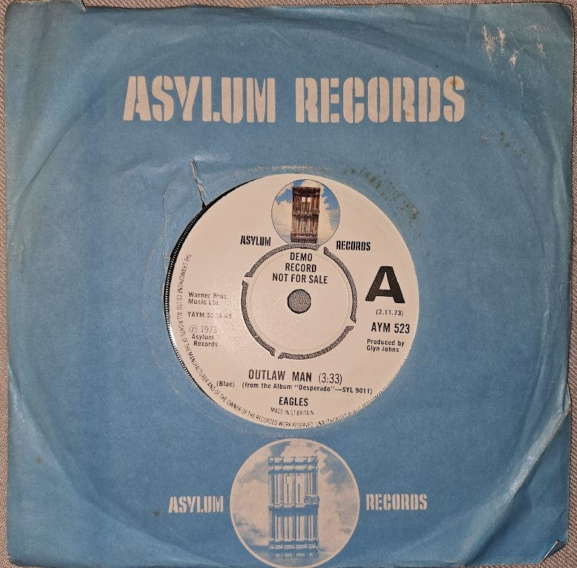Eagles - Outlaw Man (7", Single, Promo) (Asylum Records)