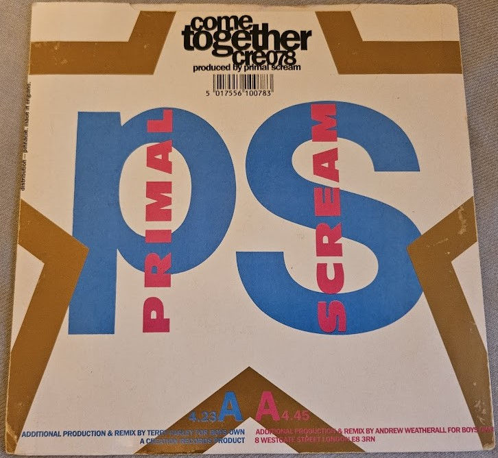 Miniatyrbild: Primal Scream - Come Together (7", Single) (Creation Records, Creation Records)