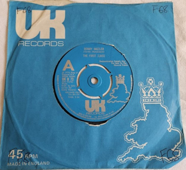 First Class - Bobby Dazzler (7", Single, Promo) (UK Records)