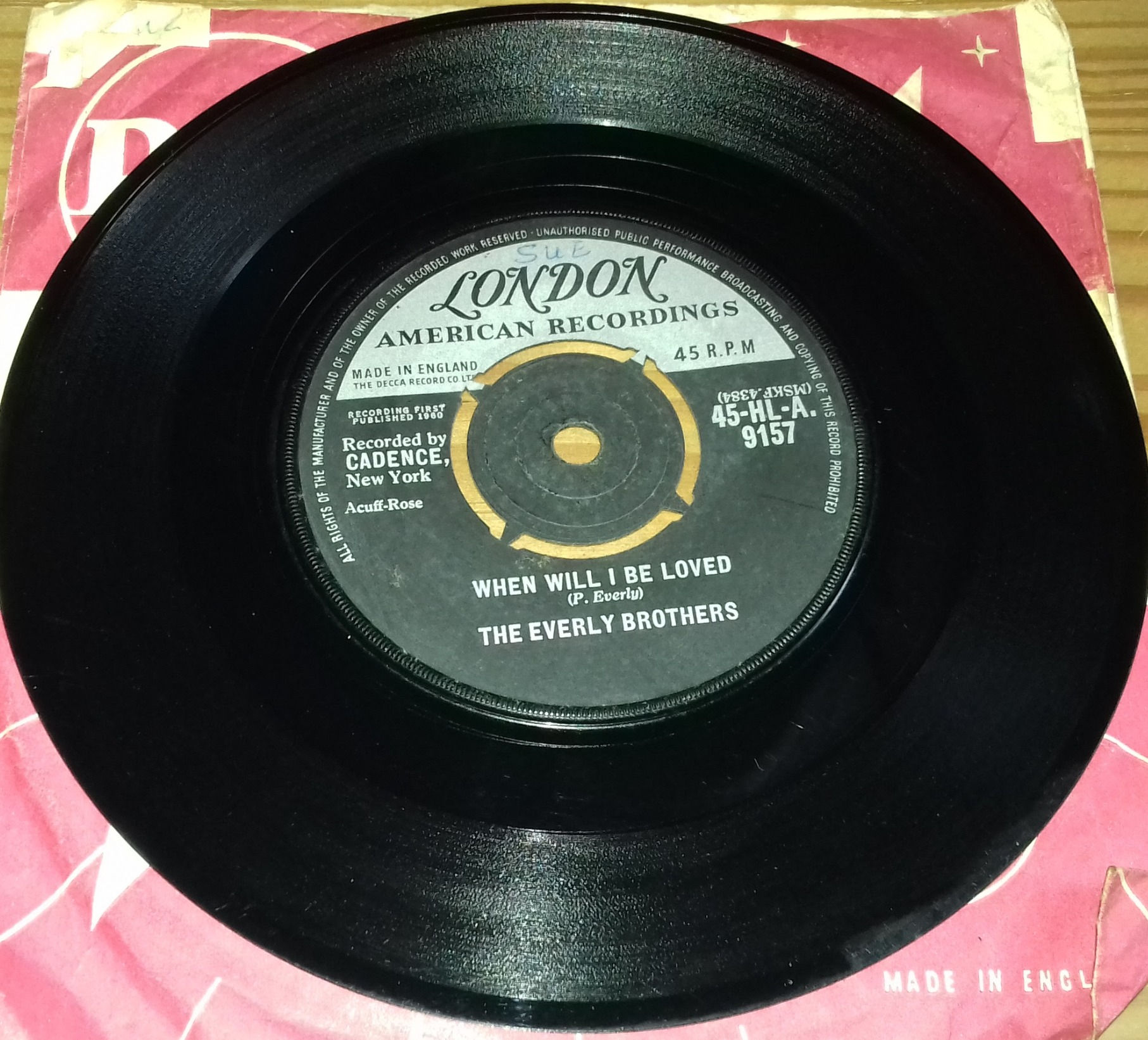 The Everly Brothers* - When Will I Be Loved (7") (London Records, London America