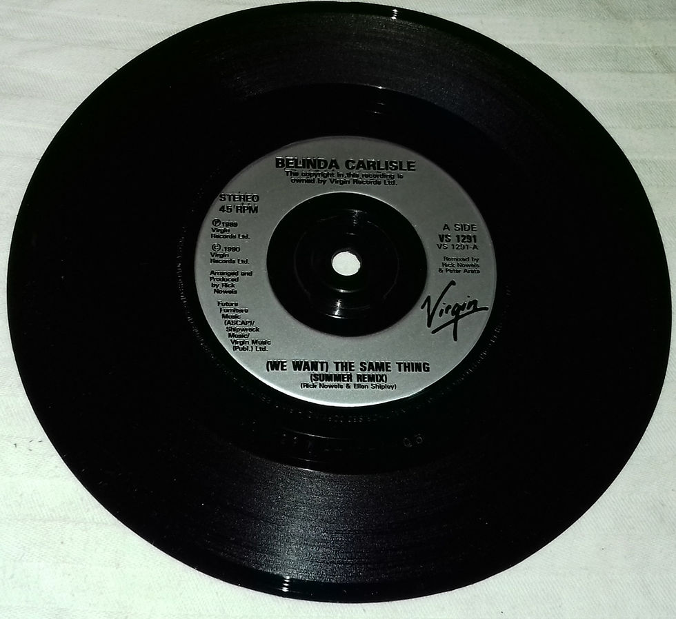 ภาพขนาดย่อ: Belinda Carlisle - (We Want) The Same Thing (7", Single) (Virgin, Virgin)